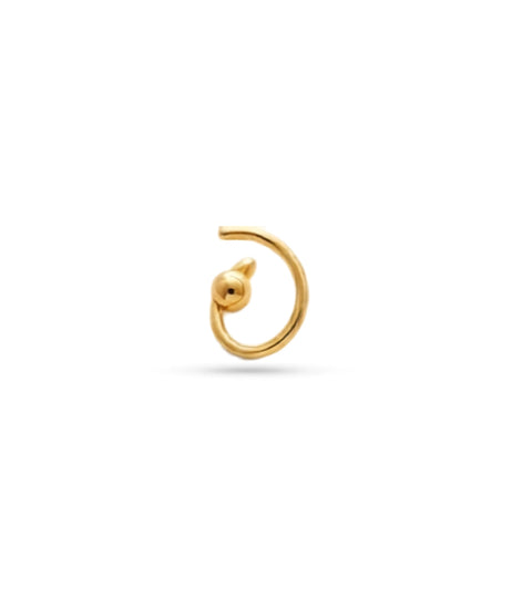 Gold Plated Simple Ball AD Nose Pin