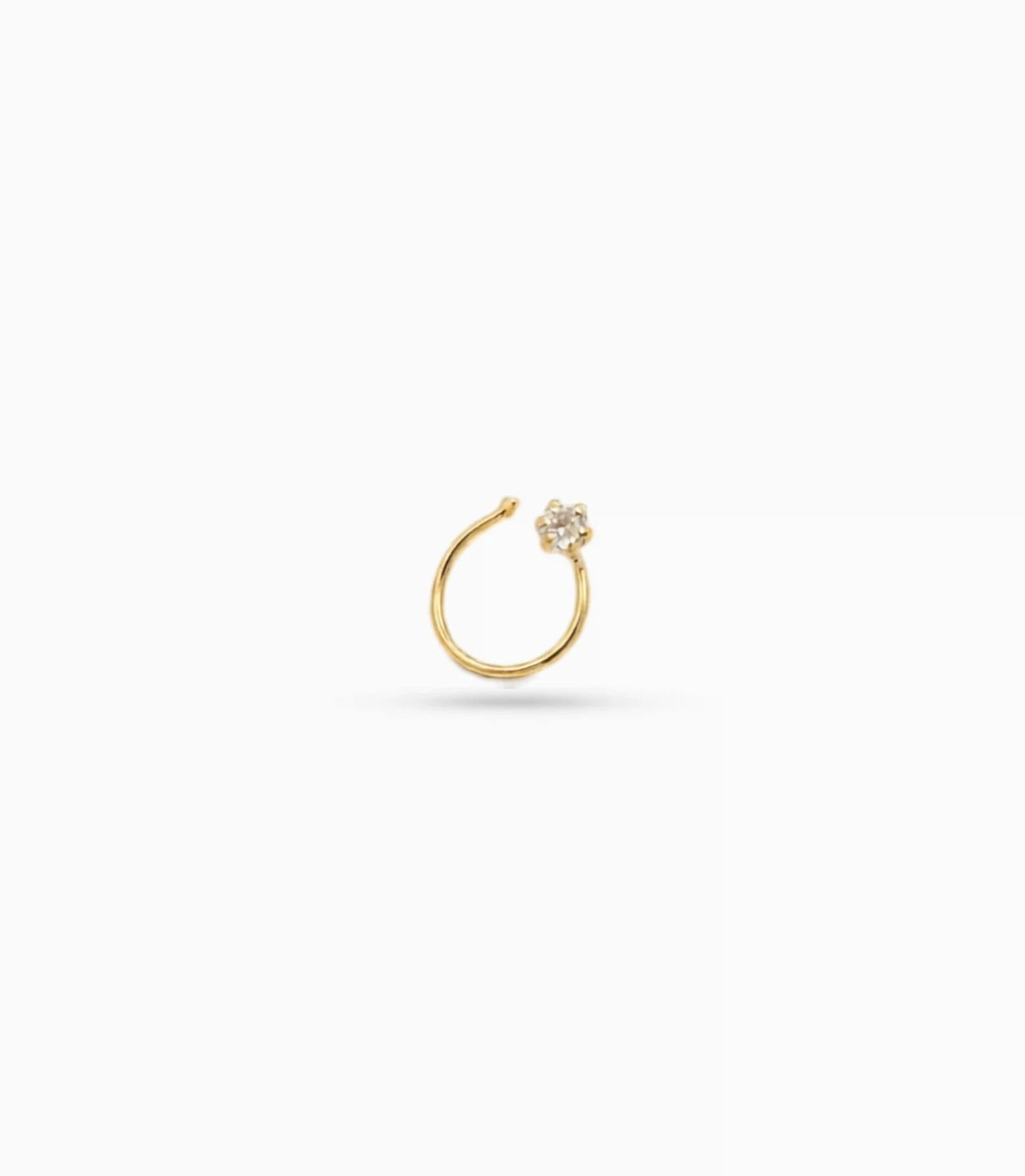 Gold Plated Sleek AD Nose Pin