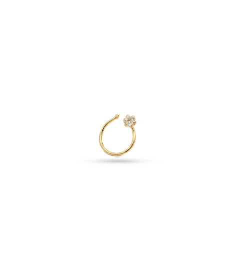 Gold Plated Sleek AD Nose Pin