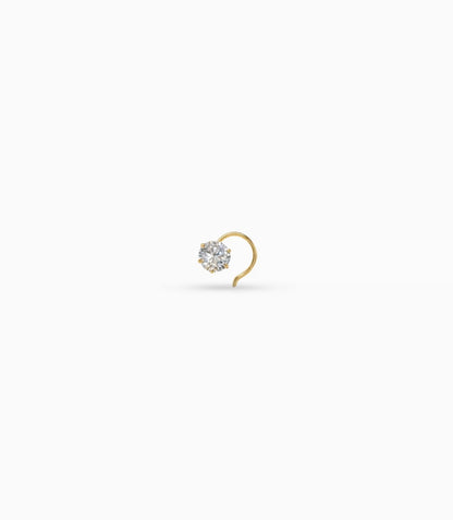 Gold Plated Subtle AD Nose Pin