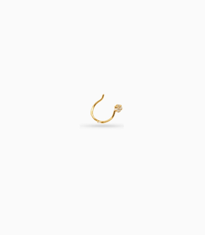 Gold Plated Delicate AD Nose Pin