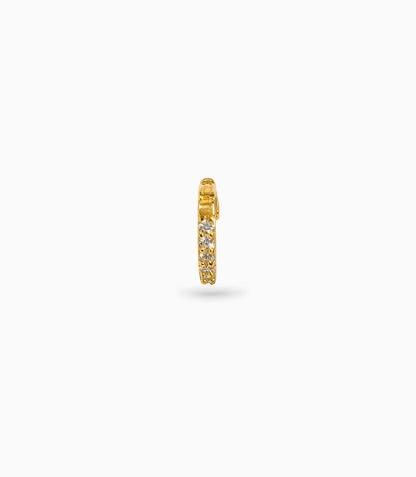 Gold Plated Multi-Stone AD Nose Ring