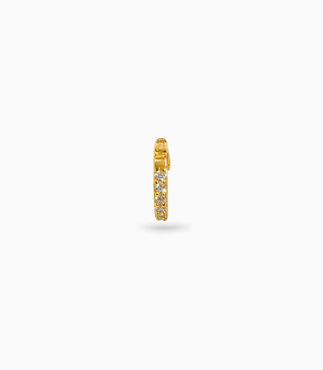 Gold Plated Multi-Stone AD Nose Ring