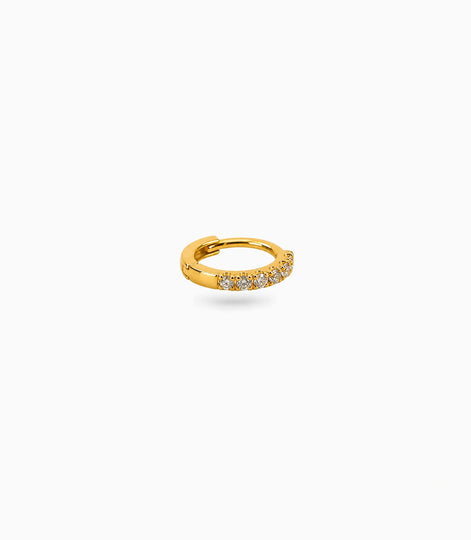 Gold Plated Multi-Stone AD Nose Ring