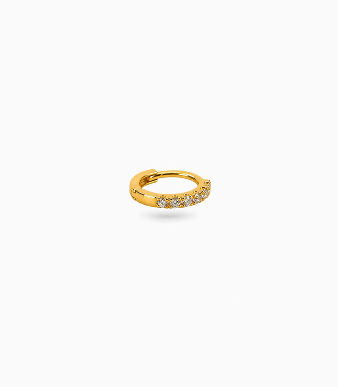 Gold Plated Multi-Stone AD Nose Ring
