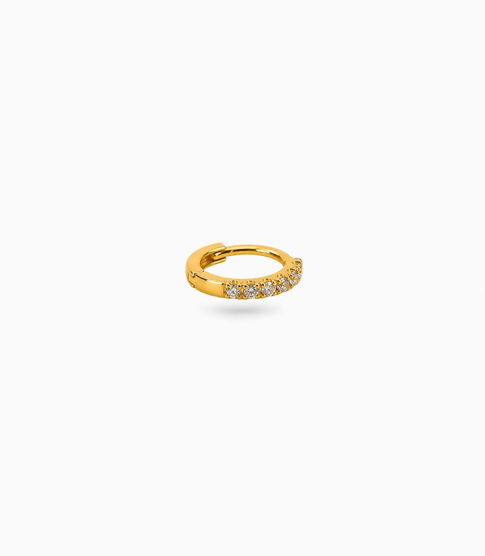 Gold Plated Multi-Stone AD Nose Ring