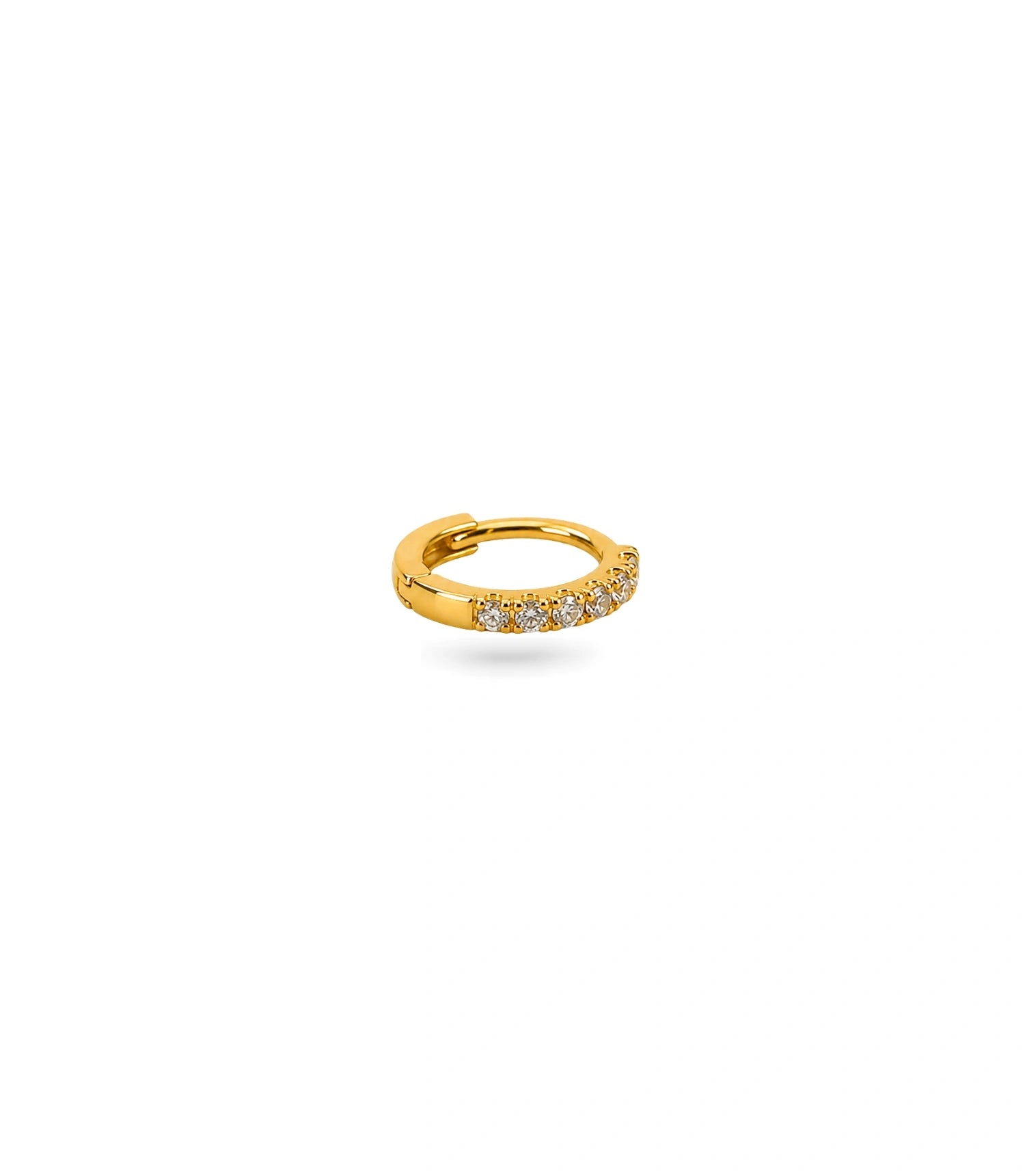 Gold Plated Multi-Stone AD Nose Ring
