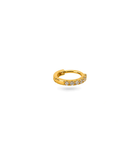 Gold Plated Multi-Stone AD Nose Ring