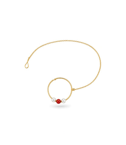 Gold Plated Petite Pearl Nose Ring