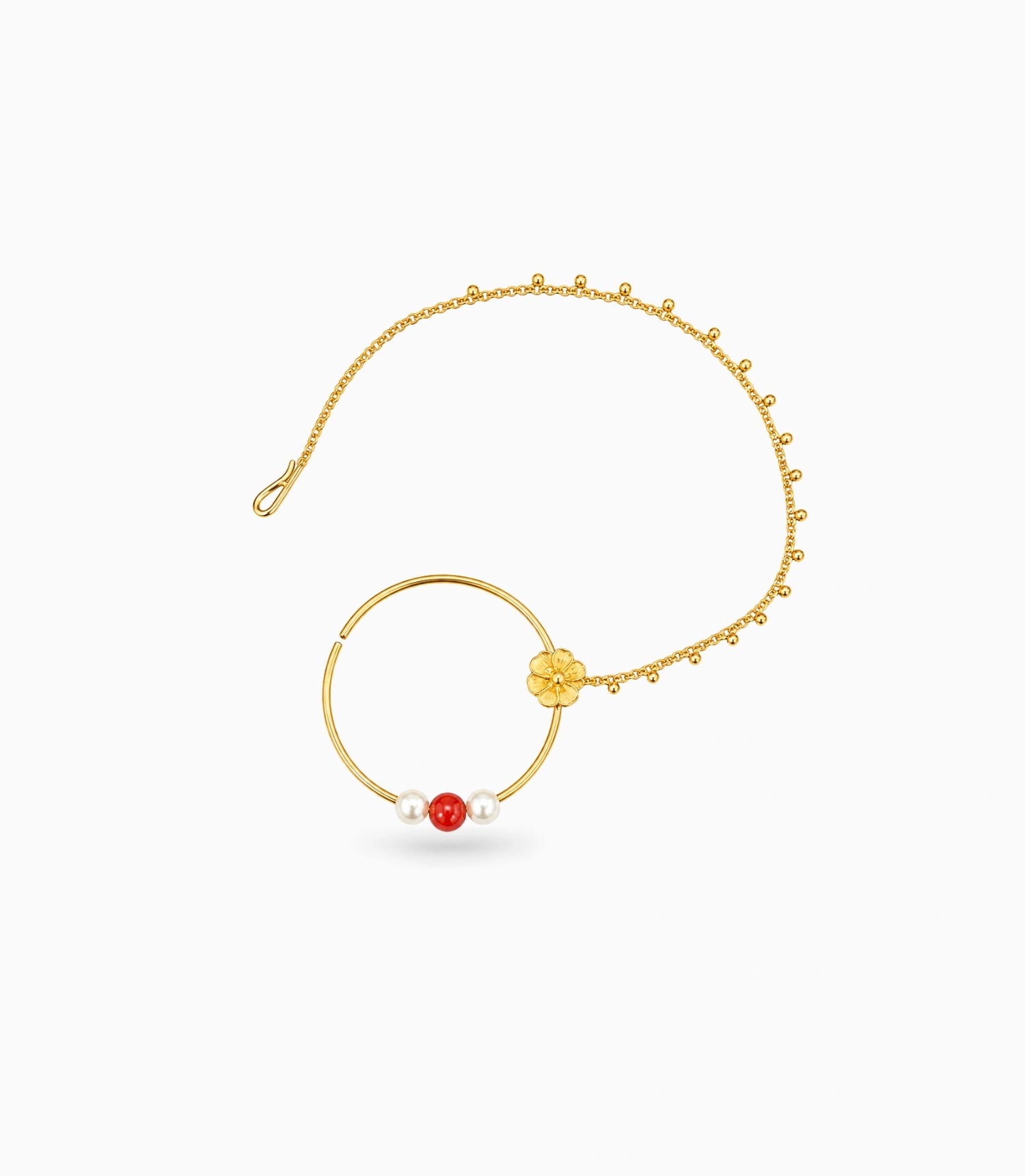 Gold Plated Premium Pearl Nose Ring