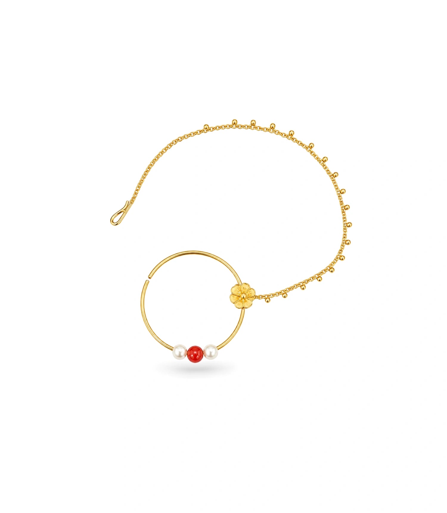 Gold Plated Premium Pearl Nose Ring
