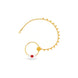 Gold Plated Charm Pearl Nose Ring
