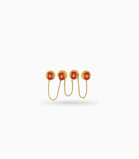 Gold Plated Meenakari Elegant Charm Kurta Buttons