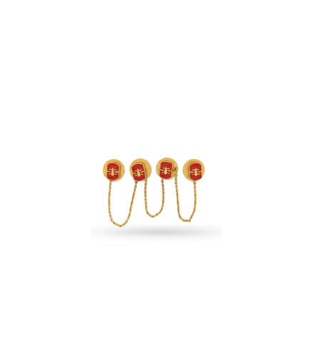 Gold Plated Meenakari Elegant Charm Kurta Buttons