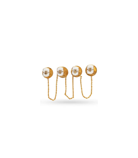 Gold Plated Meenakari Timeless Charm Kurta Buttons