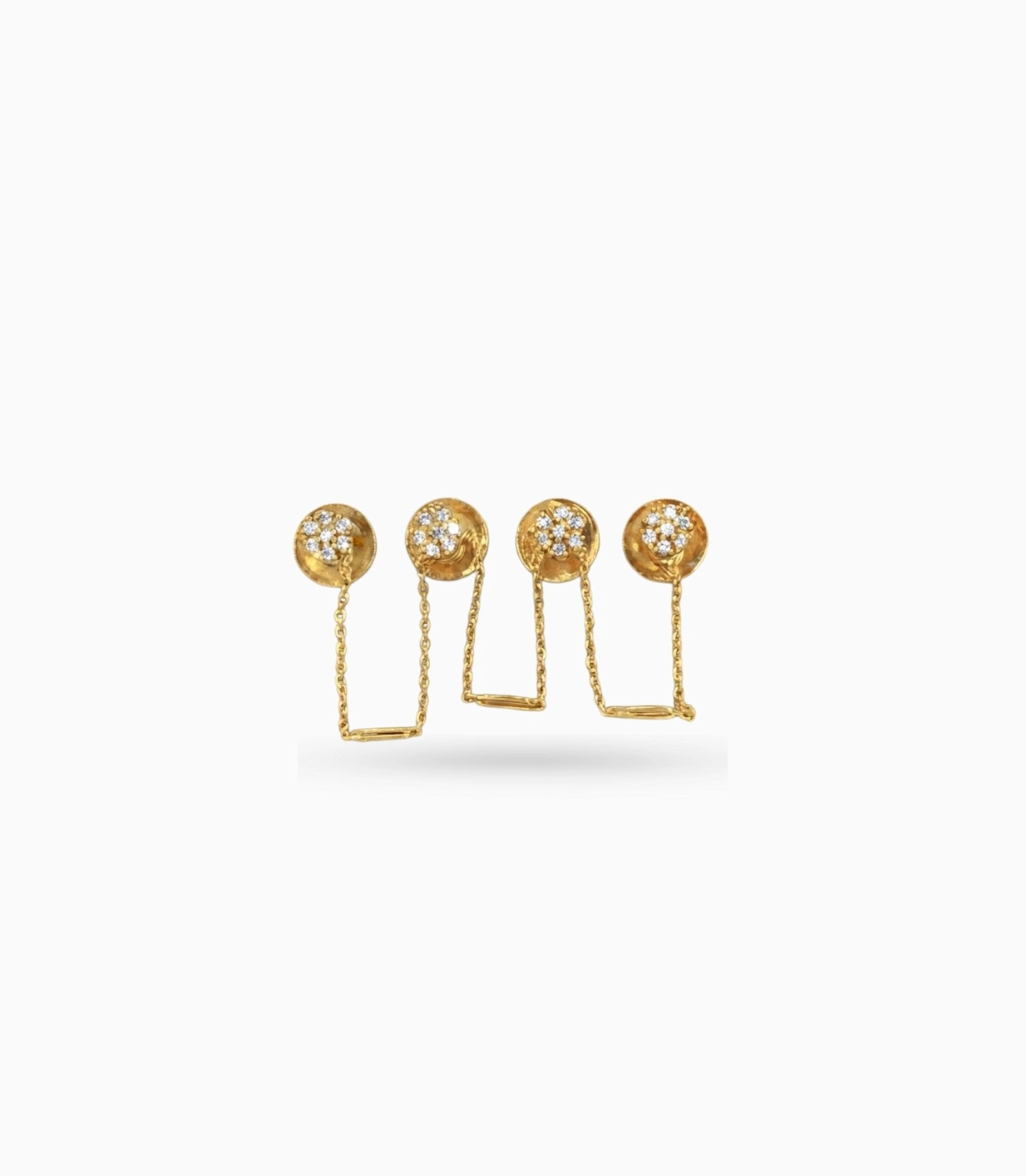 Gold Plated American Diamond Kurta Buttons