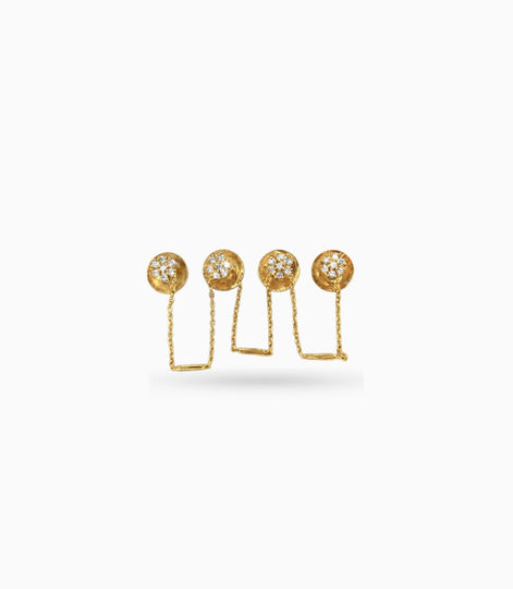 Gold Plated American Diamond Kurta Buttons