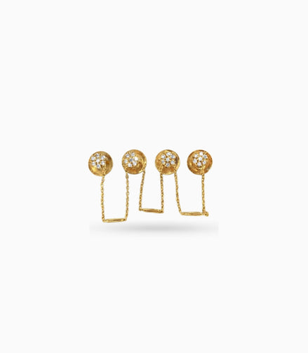 Gold Plated American Diamond Kurta Buttons