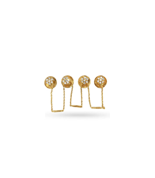 Gold Plated American Diamond Kurta Buttons
