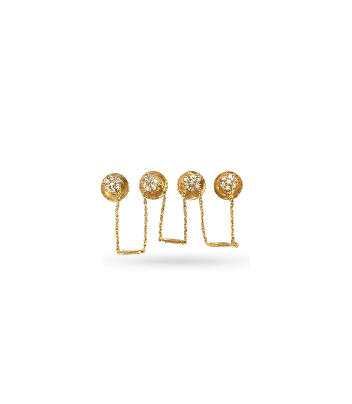 Gold Plated American Diamond Kurta Buttons