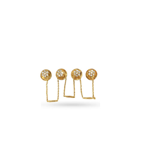 Gold Plated American Diamond Kurta Buttons
