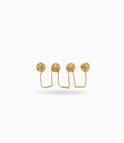 Gold Plated Single Ad Kurta Buttons