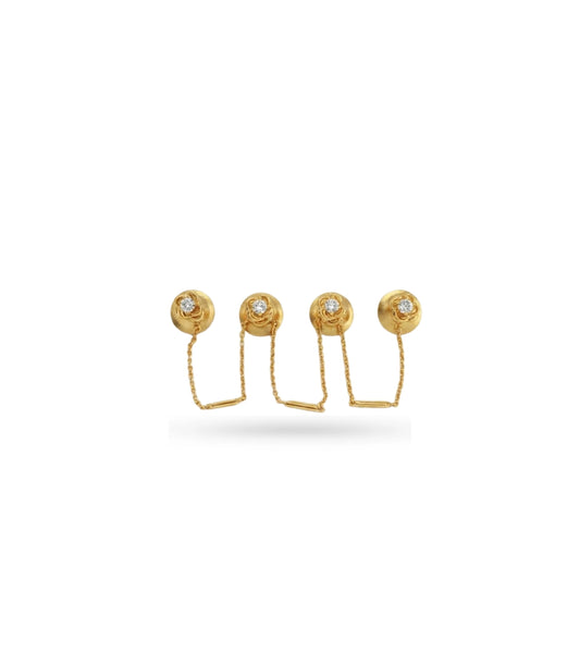 Gold Plated Single Ad Kurta Buttons