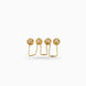 Gold Plated Square AD Kurta Buttons