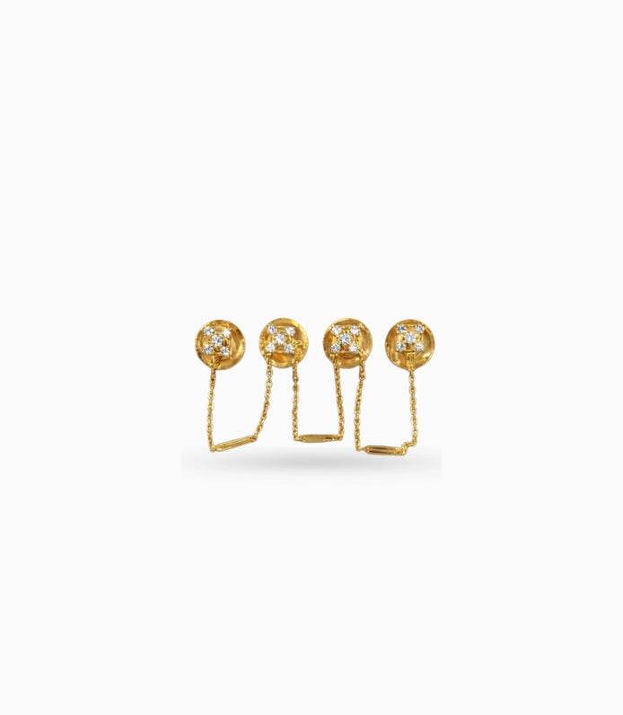 Gold Plated Square AD Kurta Buttons