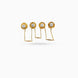 Gold Plated Round Single Stone AD Kurta Buttons