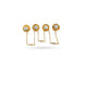 Gold Plated Round Single Stone AD Kurta Buttons