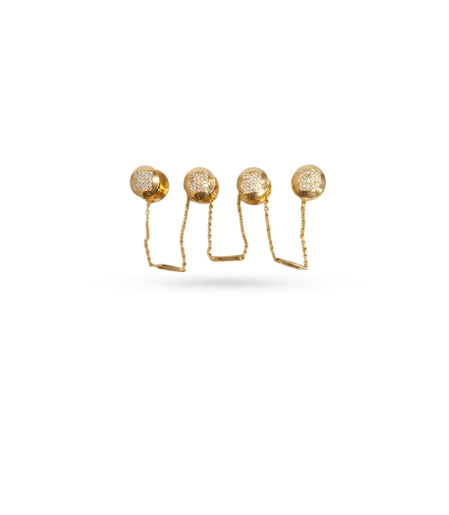 Gold Plated Square Cluster AD Kurta Buttons