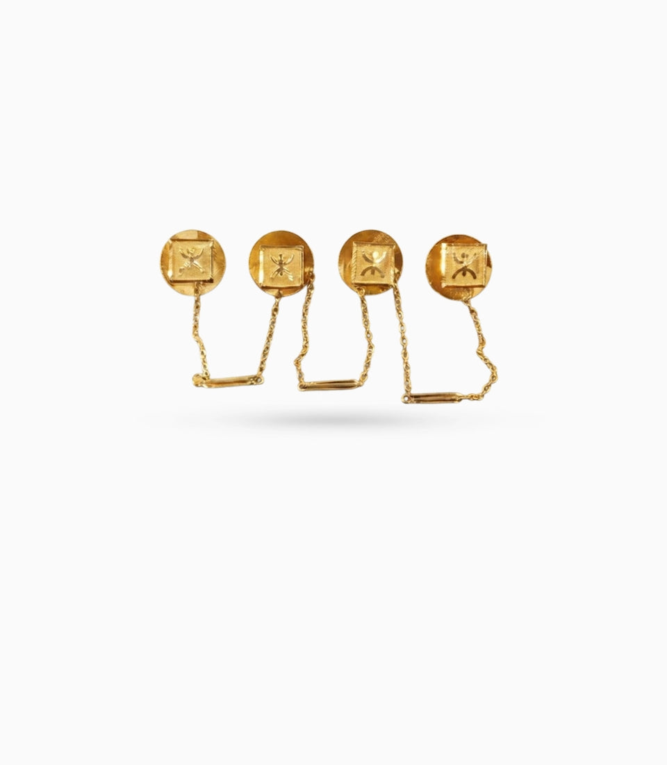 Gold Plated Elegant Heritage Kurta Buttons