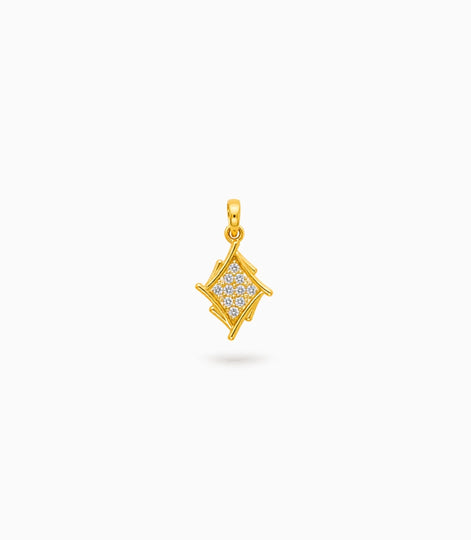 Gold Plated Delicate AD Pendant