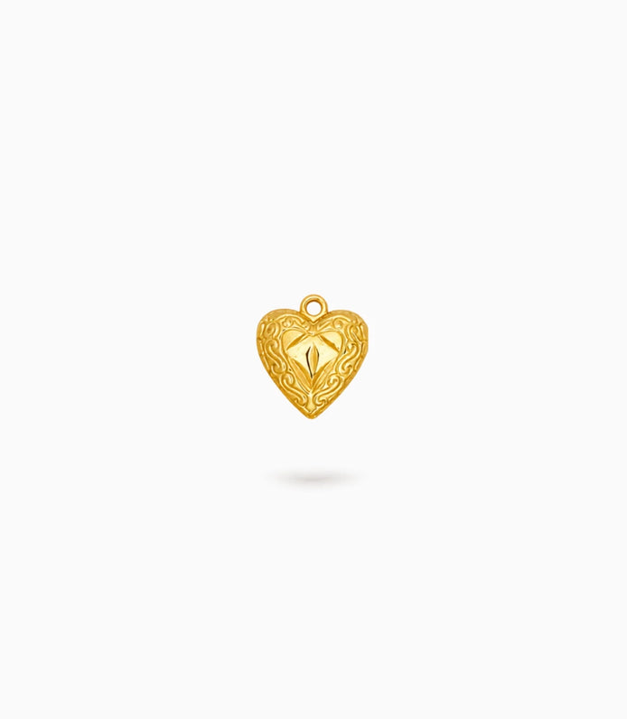 Gold Plated Romance Heart Pendant