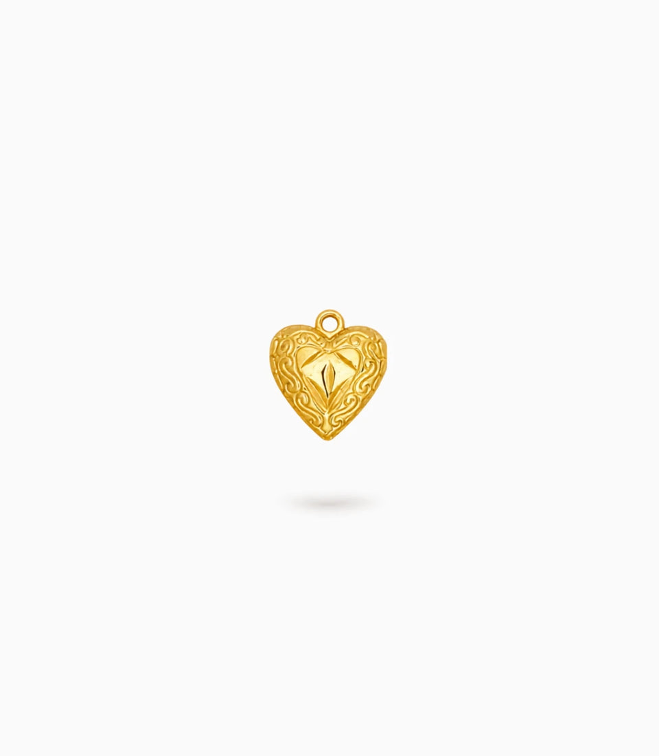 Gold Plated Romance Heart Pendant