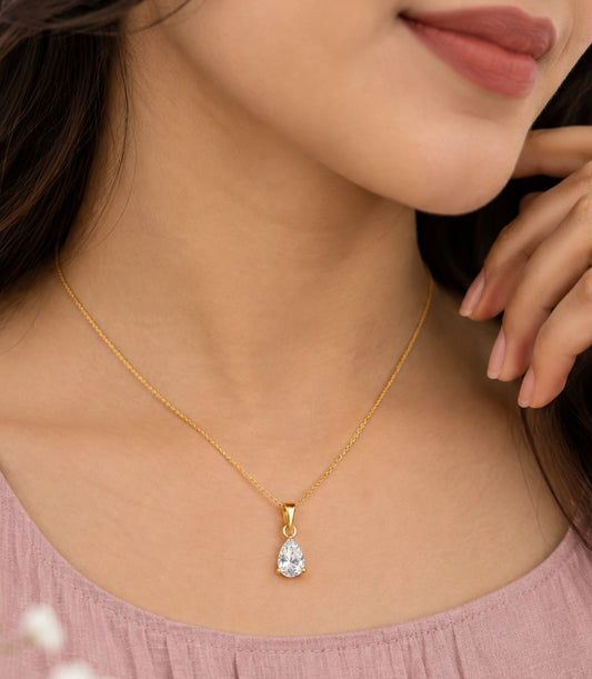 Gold Plated Pear AD Pendant