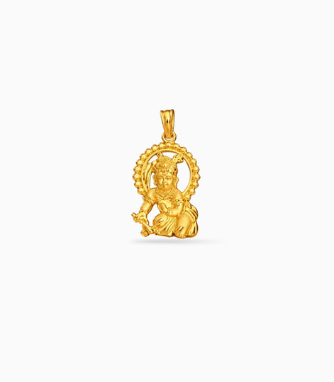 Gold Plated Krishna Pendant