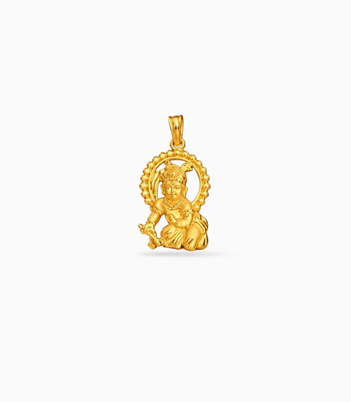 Gold Plated Krishna Pendant