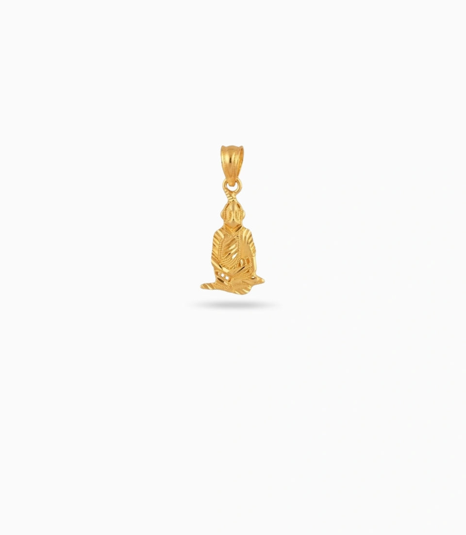 Gold Plated Baba Loknath Pendant
