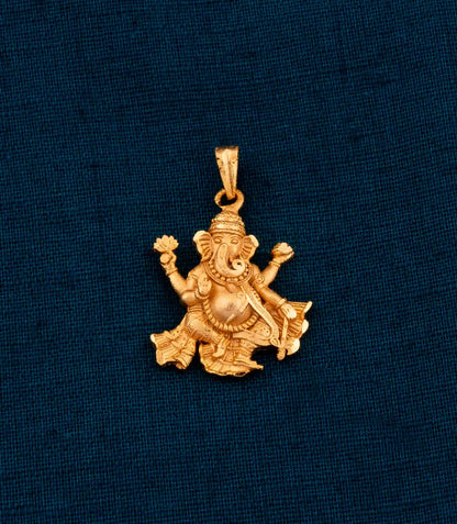 Gold Plated Ganesha Pendant