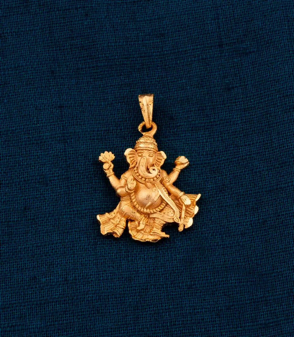 Gold Plated Ganesha Pendant