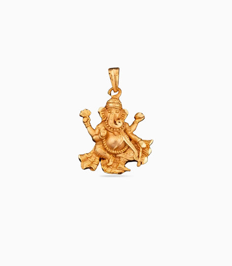 Gold Plated Ganesha Pendant