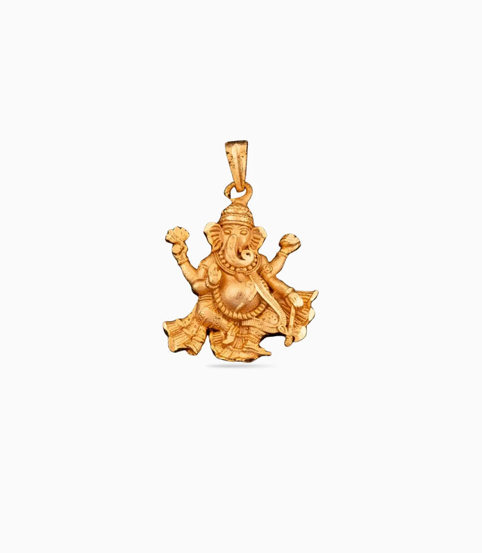 Gold Plated Ganesha Pendant