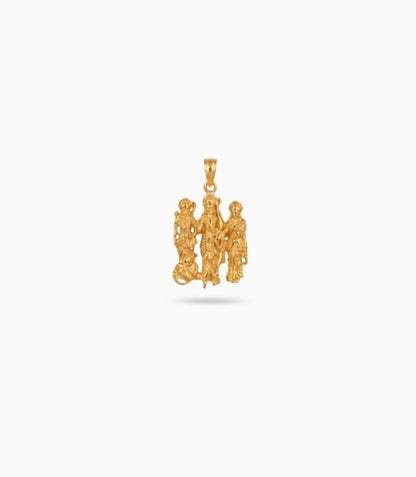 Gold Plated Lord Ram Pendant