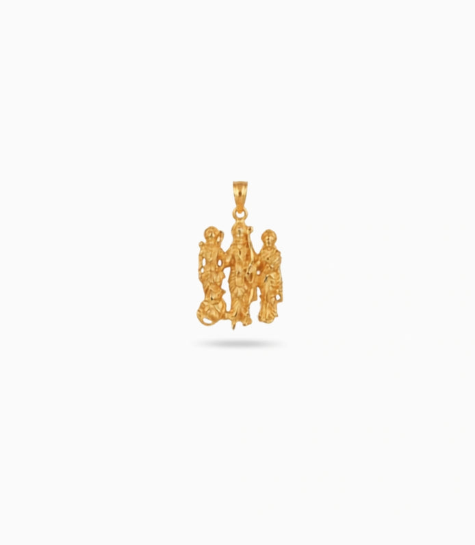 Gold Plated Lord Ram Pendant
