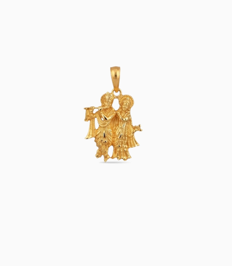 Gold Plated Radhe Krishna Pendant