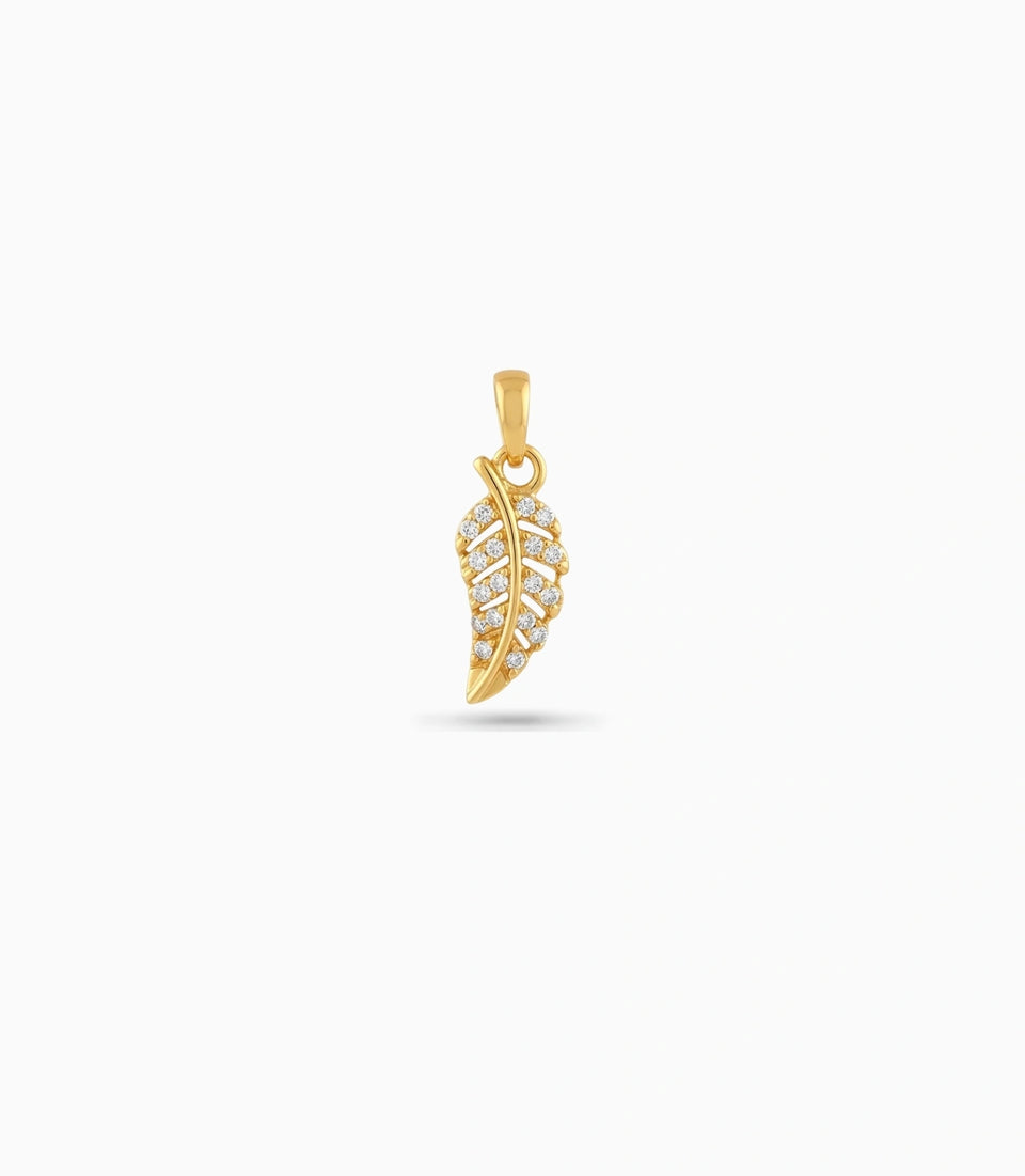 Gold Plated Petal Leaf Pendant