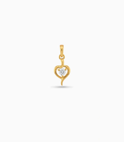 Gold Plated Designer Heart AD Pendant