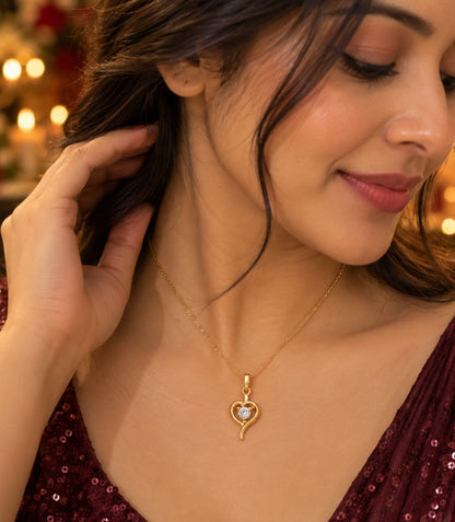 Gold Plated Designer Heart AD Pendant